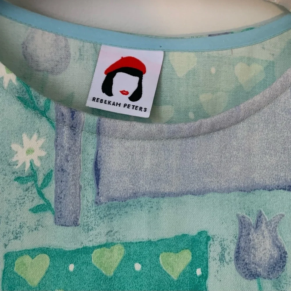 Rebekah Peters Handmade Sustainable Peasant Midi Dress - Picture 6 of 7